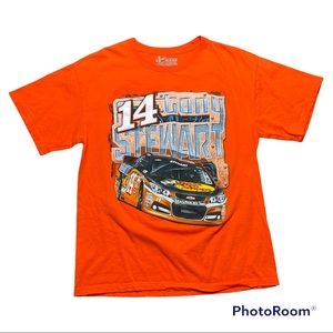 NASCAR Tony Stewart 14 Short Sleeve 100% Cotton Unisex T-Shirt Size Large